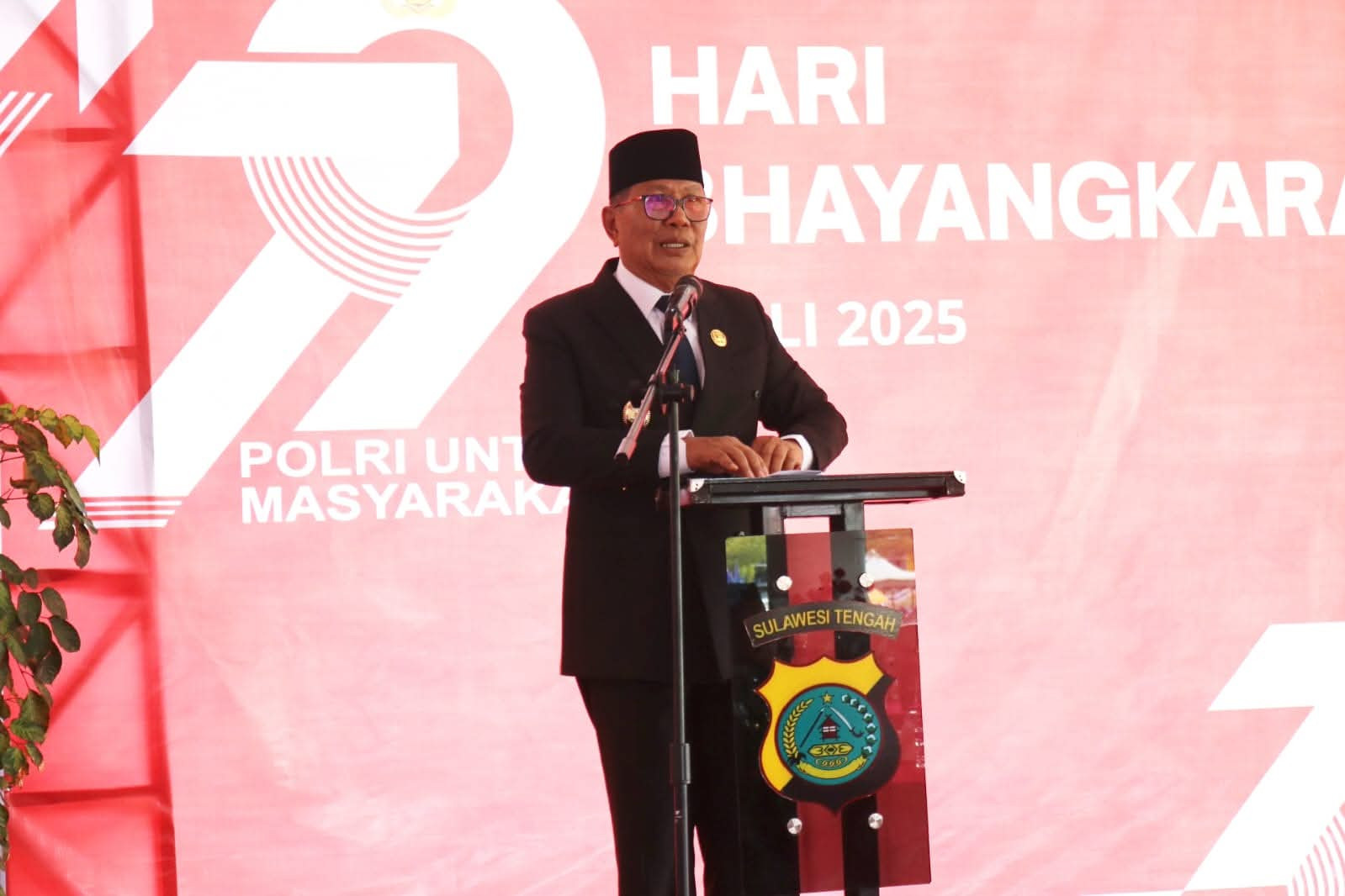Wakil Bupati Poso Hadiri Rangkaian Peringatan Hari Bhayangkara ke-79 Tingkat Kabupaten Poso
