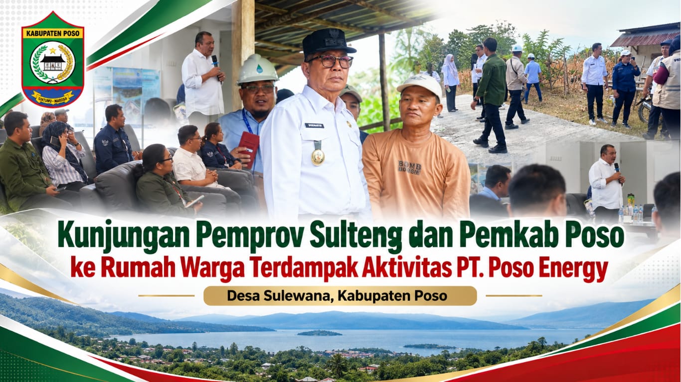 Pemprov Sulteng dan Pemkab Poso Tinjau Rumah Warga yang Diduga Terdampak Aktivitas PT Poso Energy